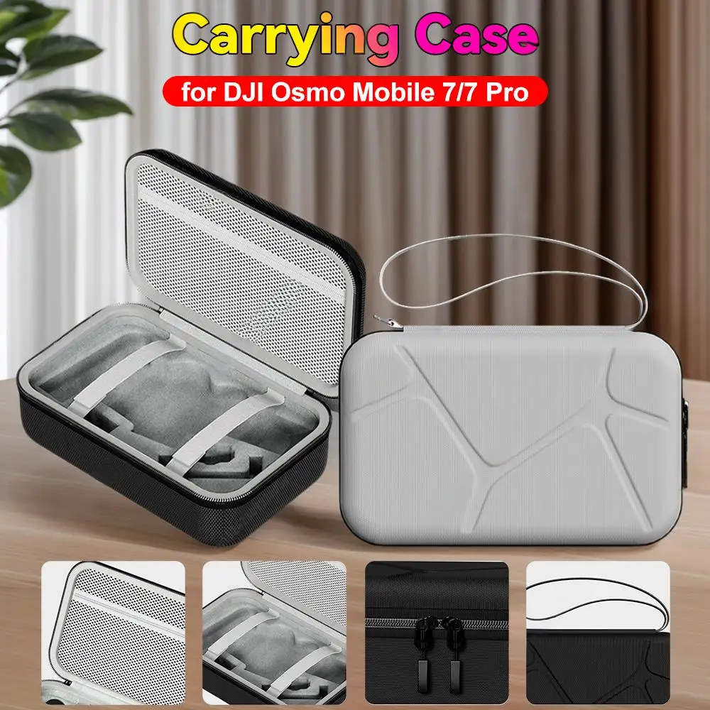 For DJI Osmo Mobile 7/7 Pro Carrying Case Shockproof Portable Storage Bag Portable Bag for Handheld Gimbal Accessories