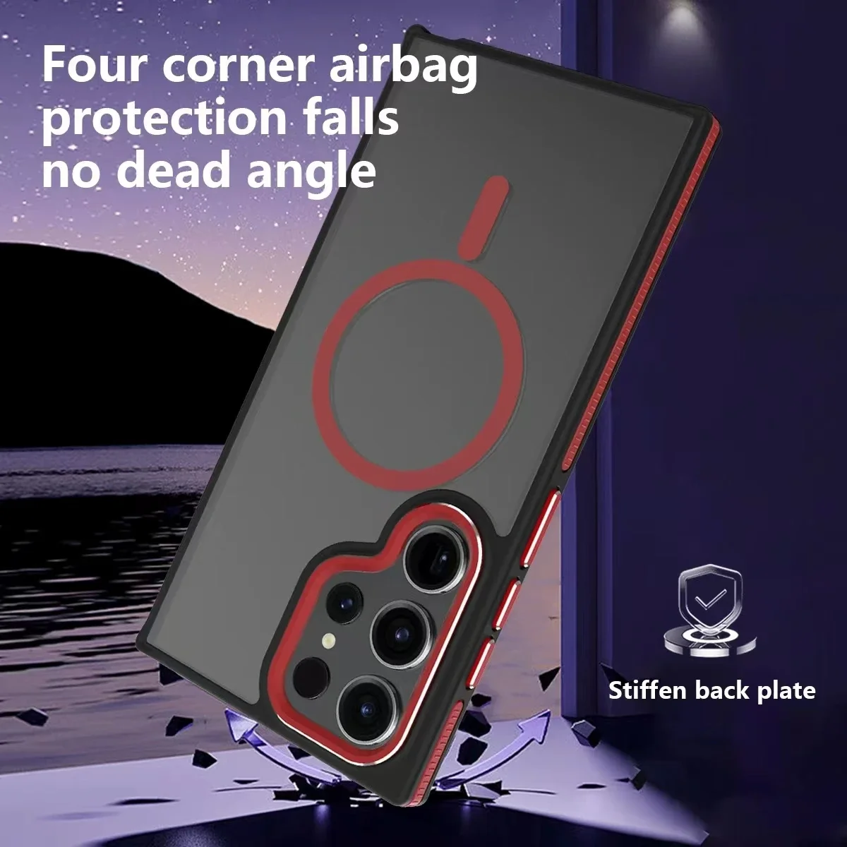 حافظة مغناطيسية فاخرة غير لامعة لهاتف سامسونج جالاكسي S24 S22 S25 Ultra S23 Plus S23 FE لشحن لاسلكي Magsafe غطاء مقاوم للصدمات #3