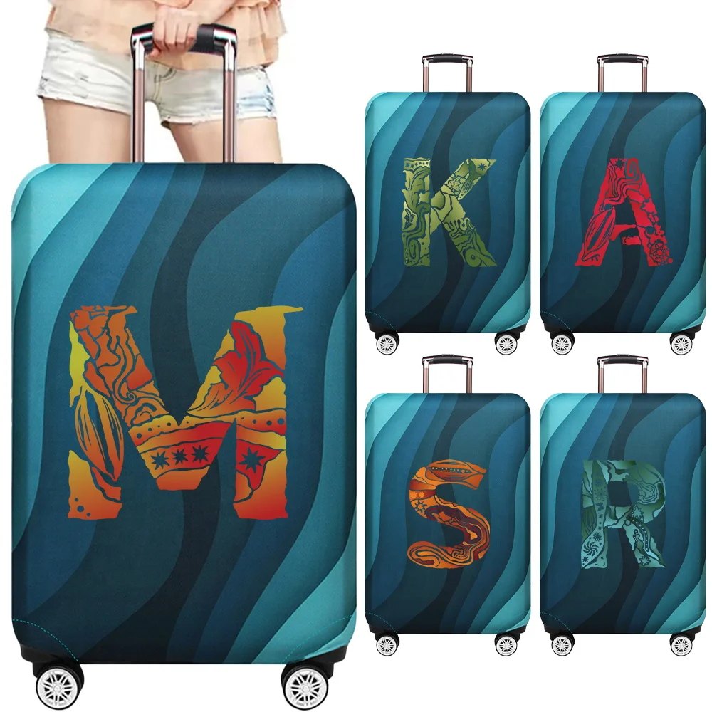 

New Luggage Cover Protective Case Engrave Image Series Washable Travel Accessories 18-32inch Trolley Box Suitable Reusable
