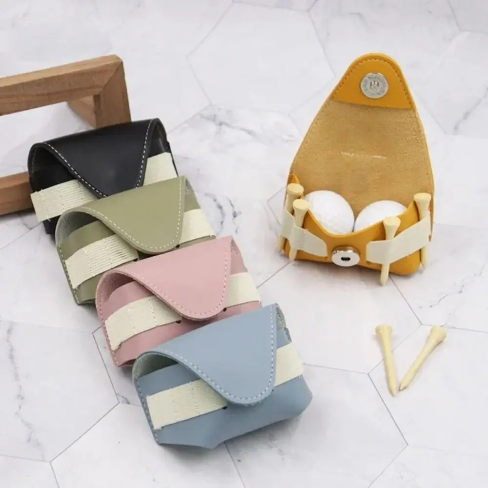 

Спортивная сумка с магнитной застежкой, поясная сумка для мячей для гольфа, водонепроницаемая сумка из искусственной кожи, мини-контейнер для 2 мячей для гольфа, для гольф-полей