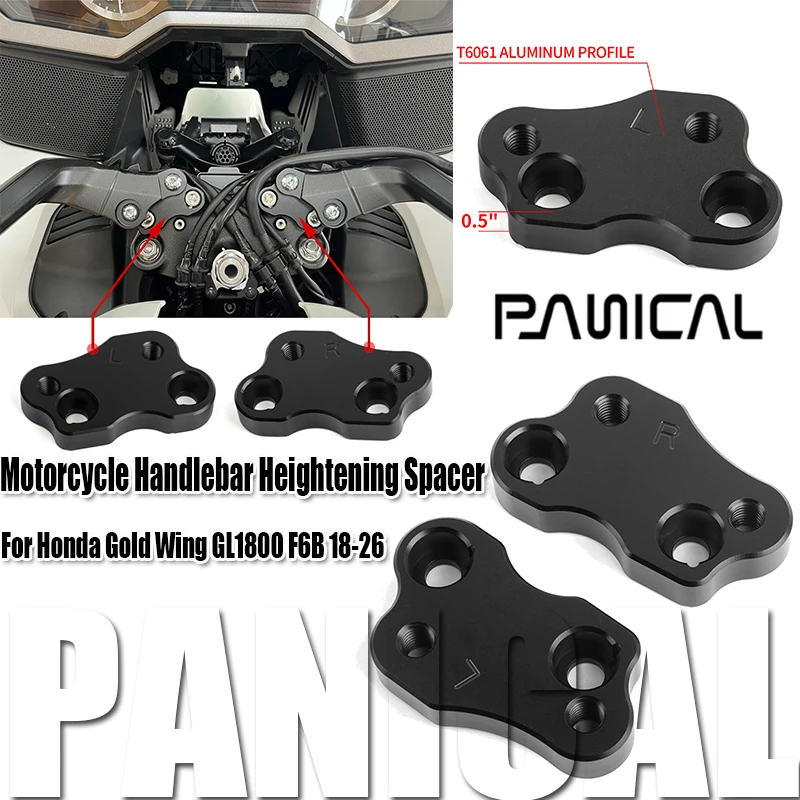 Panical For Honda Gold Wing GL1800 F6B 2018-2026 Motorcycle Heighten Gasket Handlebar Gasket Increased Risers Moto Accessories