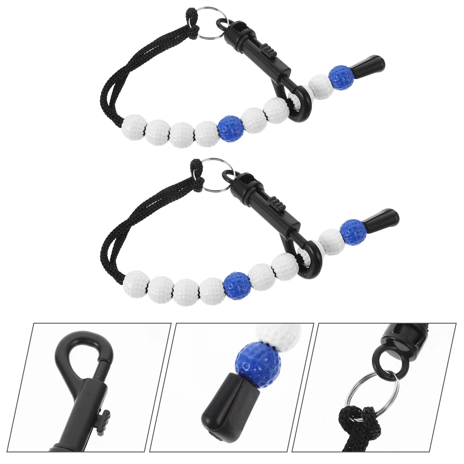 

2 Pcs Wrist Golf Scorer Golfing Stroke Counter Counters Clicker for Women Beaded Golfs Woman