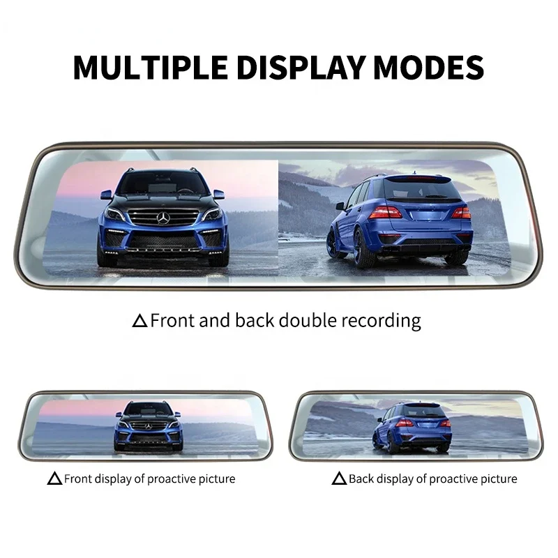 10 Inch Screen Car DVR Rear View Mirror Dash Cam Full Car Camera 1080P Back Camera Dual