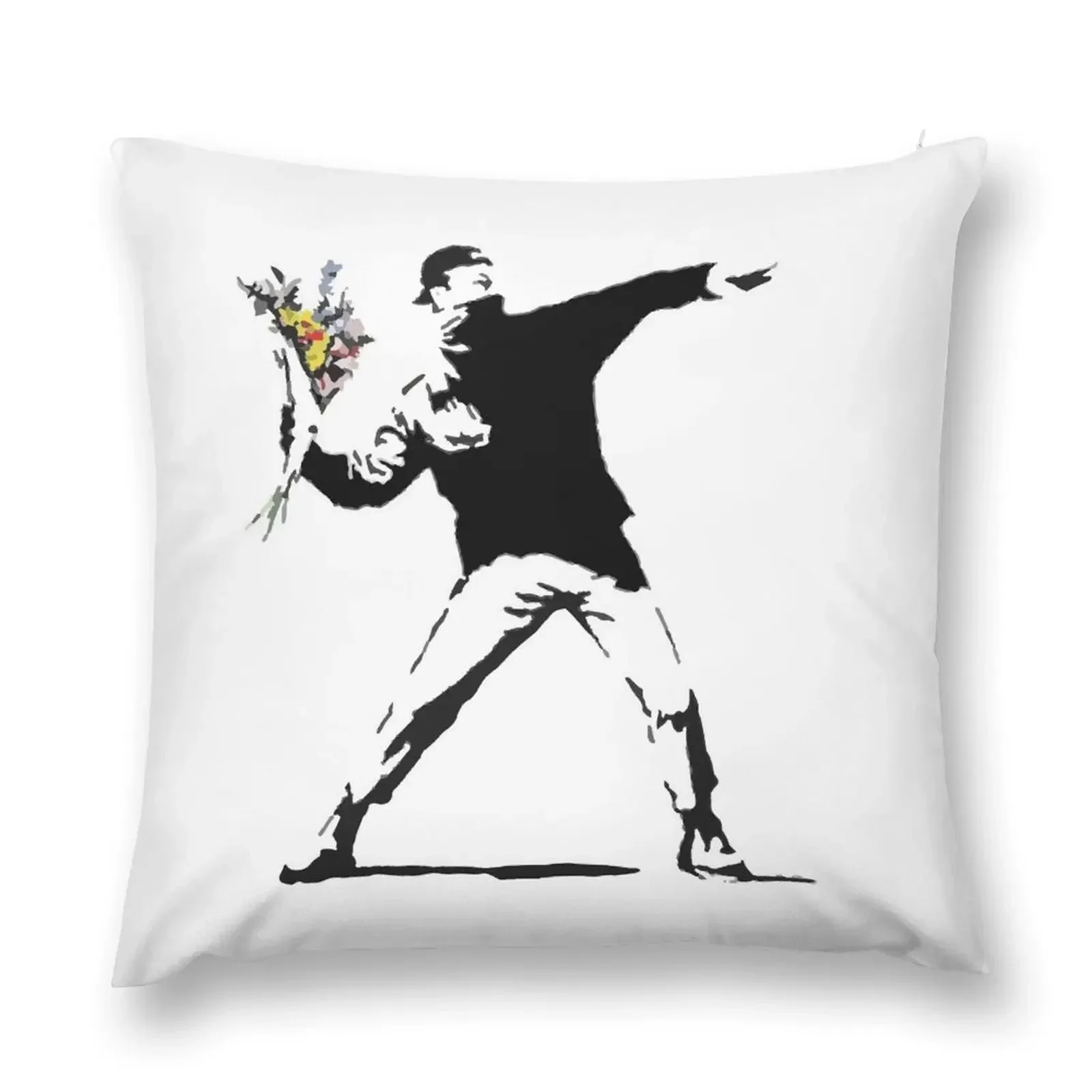 Rage Flower Bomber Stencil Throw Pillow Christmas Throw Pillows Covers Christmas Covers pillow