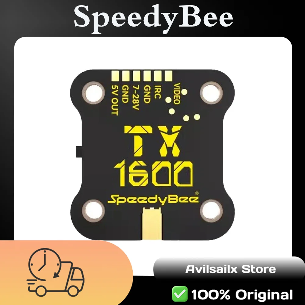 

SpeedyBee TX ULTRA TX1600 5.8GHz 48CH 1.6W FPV VTX High-efficiency Heat Sink 2-6S LIPO 20X20mm for FPV Long Range Drones
