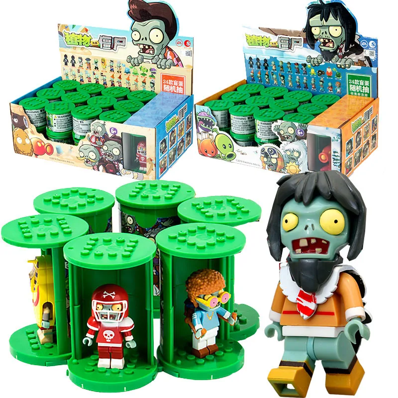 Plants Vs Zombies 2 Fire Peashooter Zombie Army Blind Box Game Scene Model 50 Styles Action Figures Collection Boys Toy Gifts