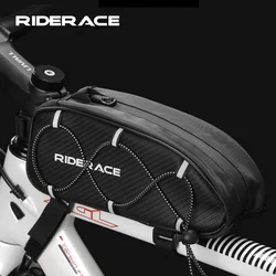 Bicycle Bag PU Rainproof Waterproof MTB Road Bike Top Tube Bag Portable Large Capacity Frame Pannier Outdoor Cycling Accessories
