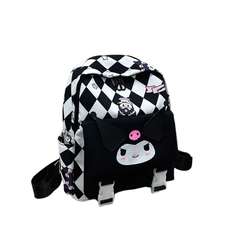 Sanrio Kulomi mochila escolar casual fofa de desenho animado simples e leve estilo universitário mochila de grande capacidade