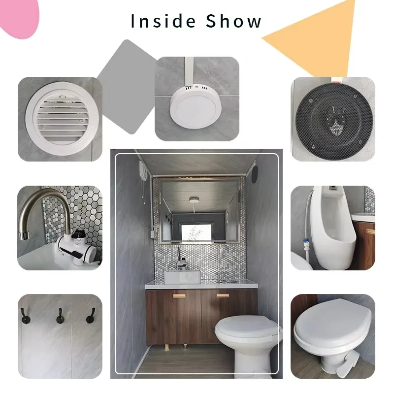 Luxury Restroom Toilets Trailer and Shower Outdoor Bathroom Toilet Mobile Portable Toilet or Trailer for Sale