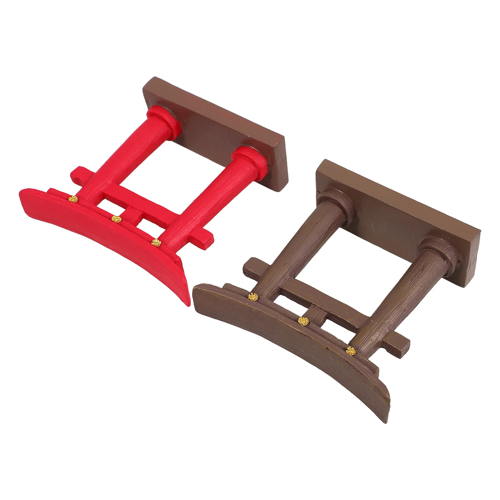 

2pcs Miniature Japanese Torii Gate Decor Resin For Garden Micro Landscape Aquarium Fish Tank Bonsai Sand Table Mini