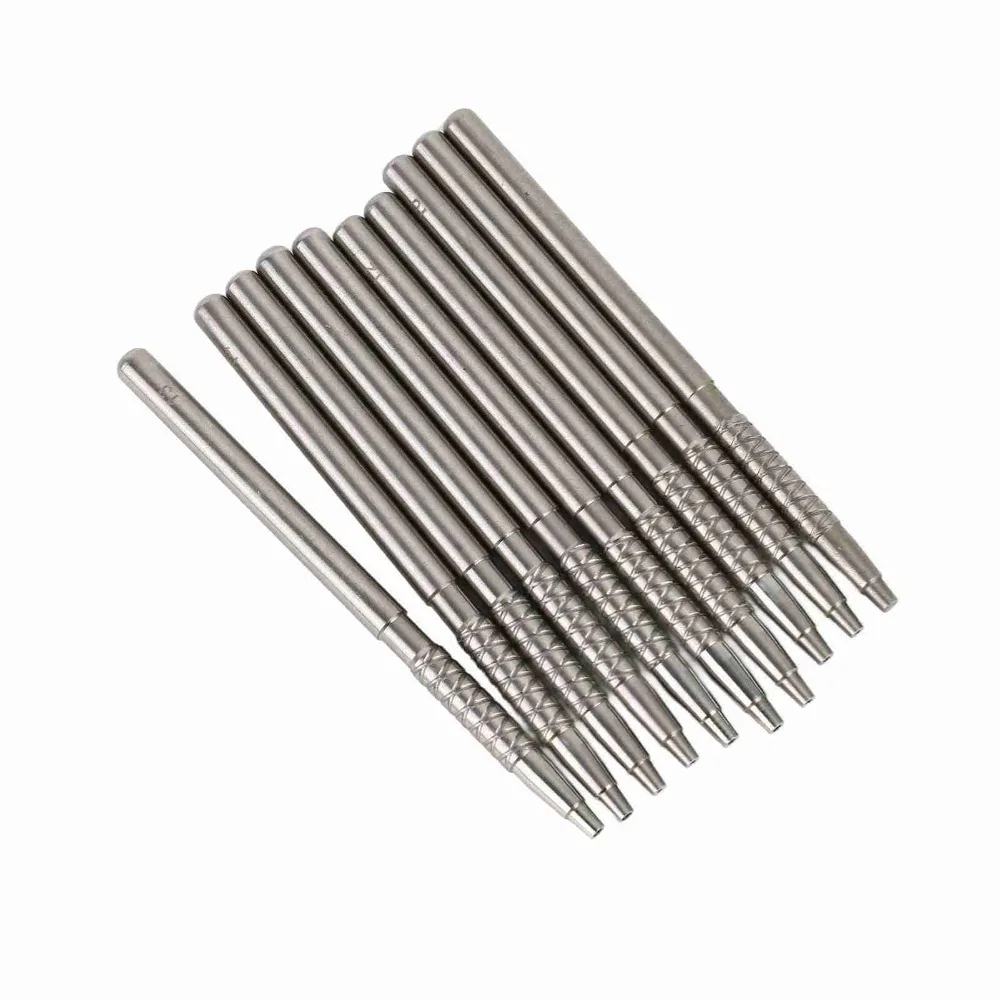 

10Pcs Stainless steel Watch Hand Presser Double head 10 pieces set Watch Fitting Pen Dual purpose Pen style Watch Hand Tool