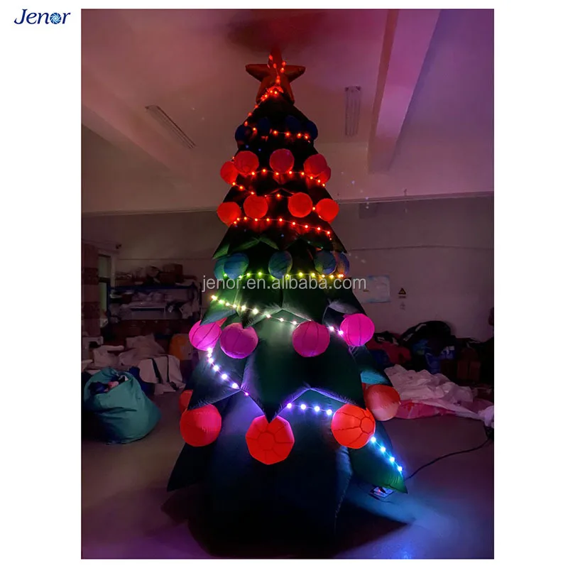 

Customized Inflatable Christmas Tree with Colorful Led Light for Christmas Decoration