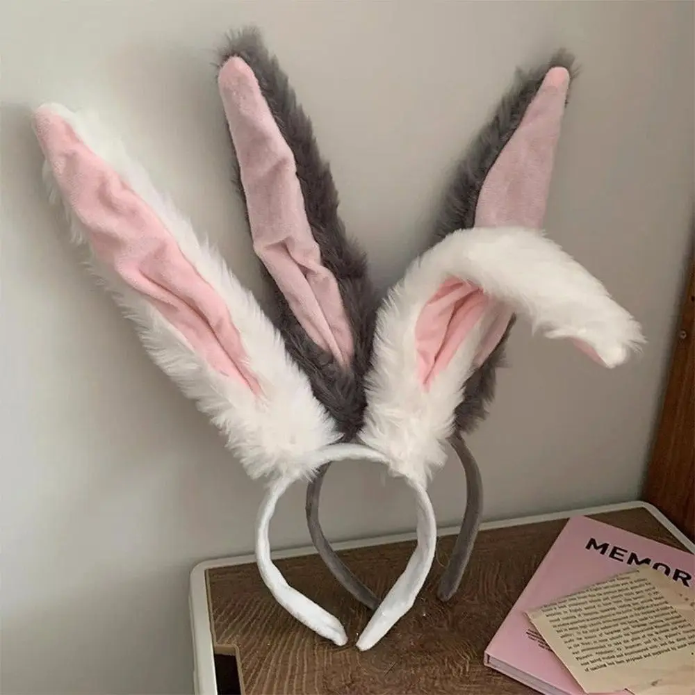 Sweet Plush Rabbit Ears Headbands Cosplay Bunny Girl Cute Girls Hairband Photo Prop Party Headwear Hair Accessories