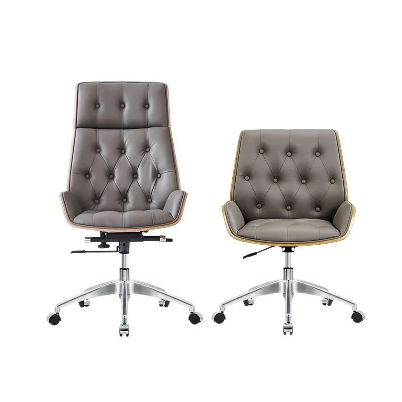 Ergonomic Office Chair with Adjustable Height Simple Comfortable Buckle Design for Home Study Bedroom Computer Use