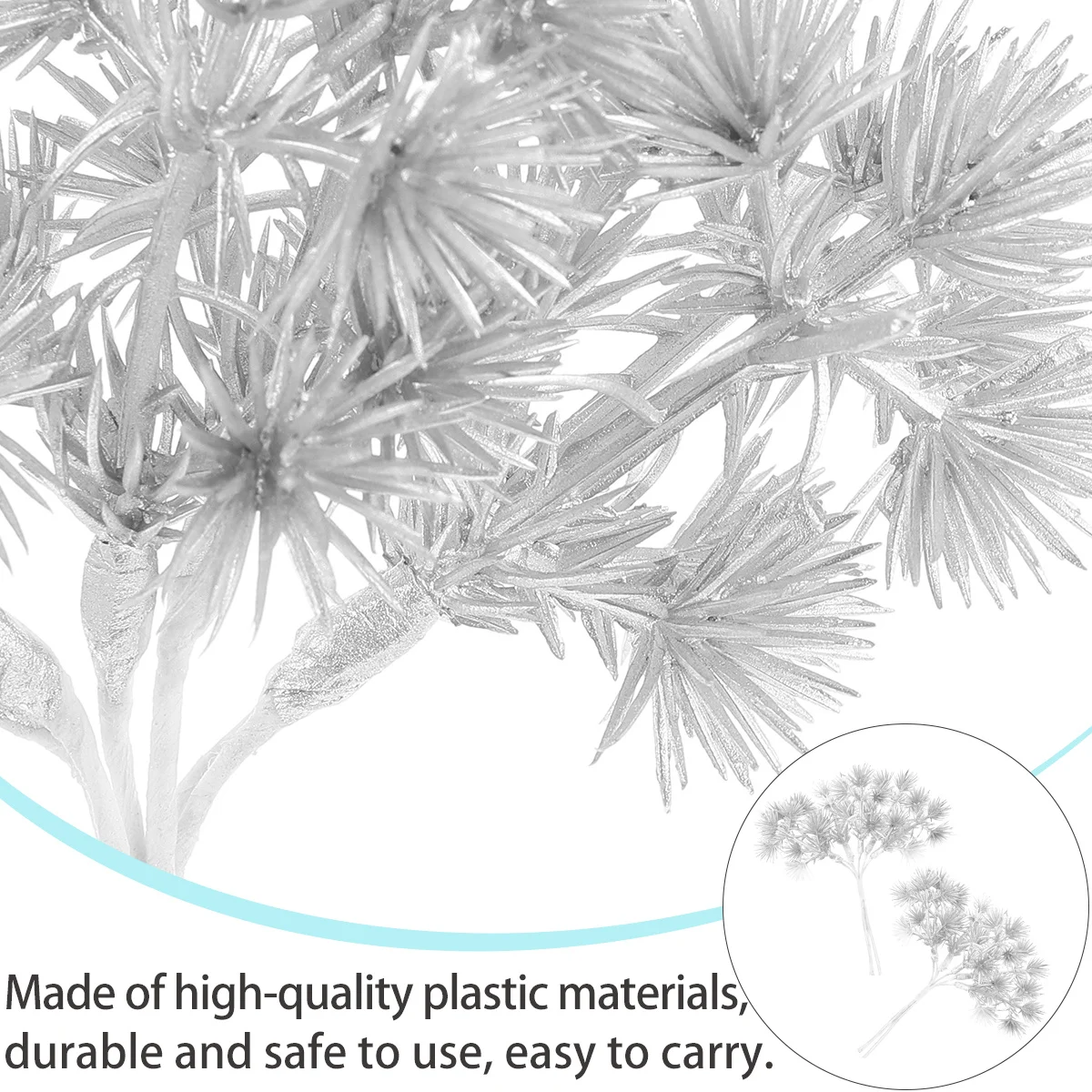 

2Pcs Christmas Pine Cone Picks Artificial Pine Sticks Plastic for Wreath Tree Holiday Decoration Fake Plant for Christmas