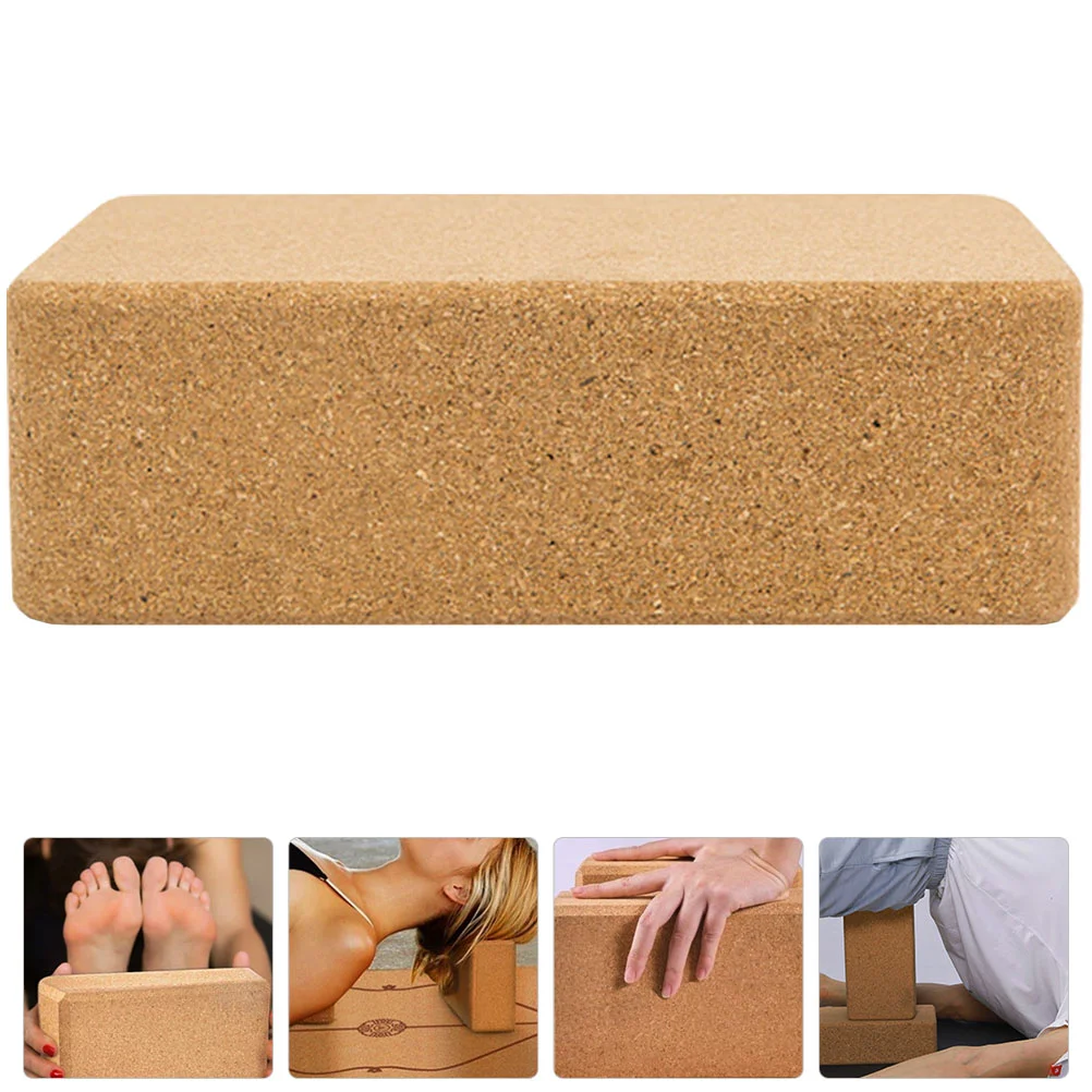 

Yoga Pilates Bricks Cork Block Non Slip Mat Training Straps for Stretching Food