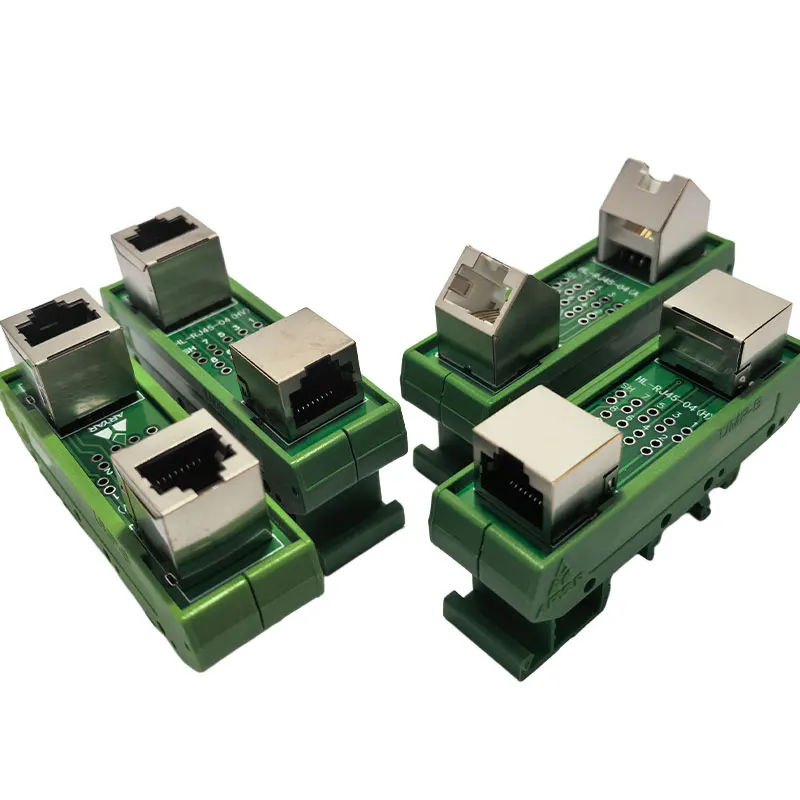 

RJ45 adapter terminal RJ45 adapter terminal Cat5e Cat6 adapter board network port DIN35 guide rail installation