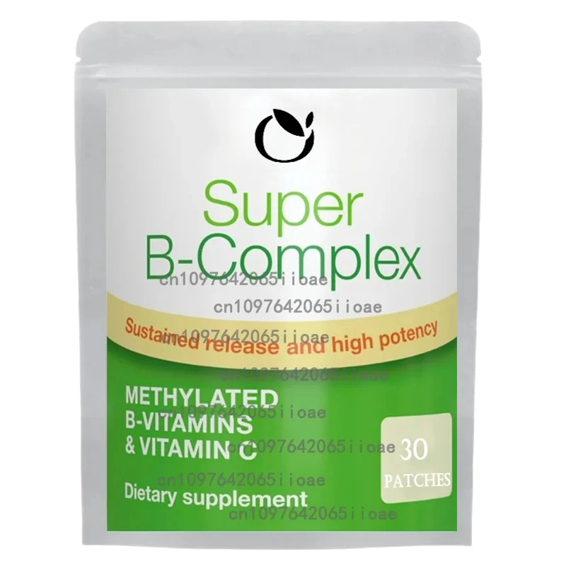 

30 пластырей Super B Complex Метилированные витамины B Трансмические пластыри для поддержки энергии, настроения, иммунитета и здоровья