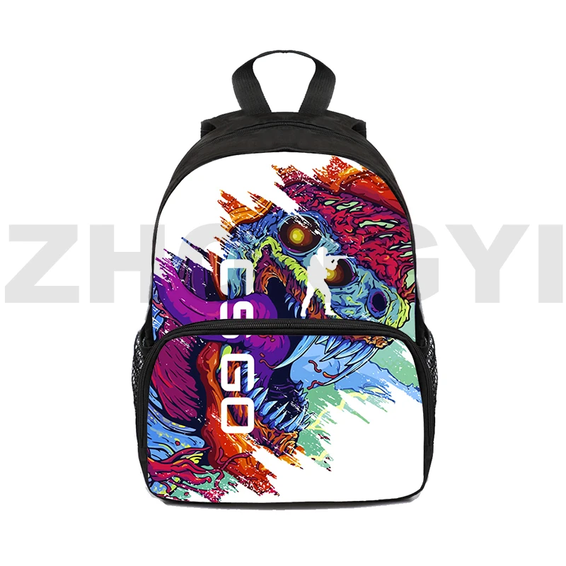 Mochila escolar CSGO de dibujos animados para estudiantes universitarios, bolsa de viaje de negocios de 16 pulgadas, Anime CS GO Game 3D