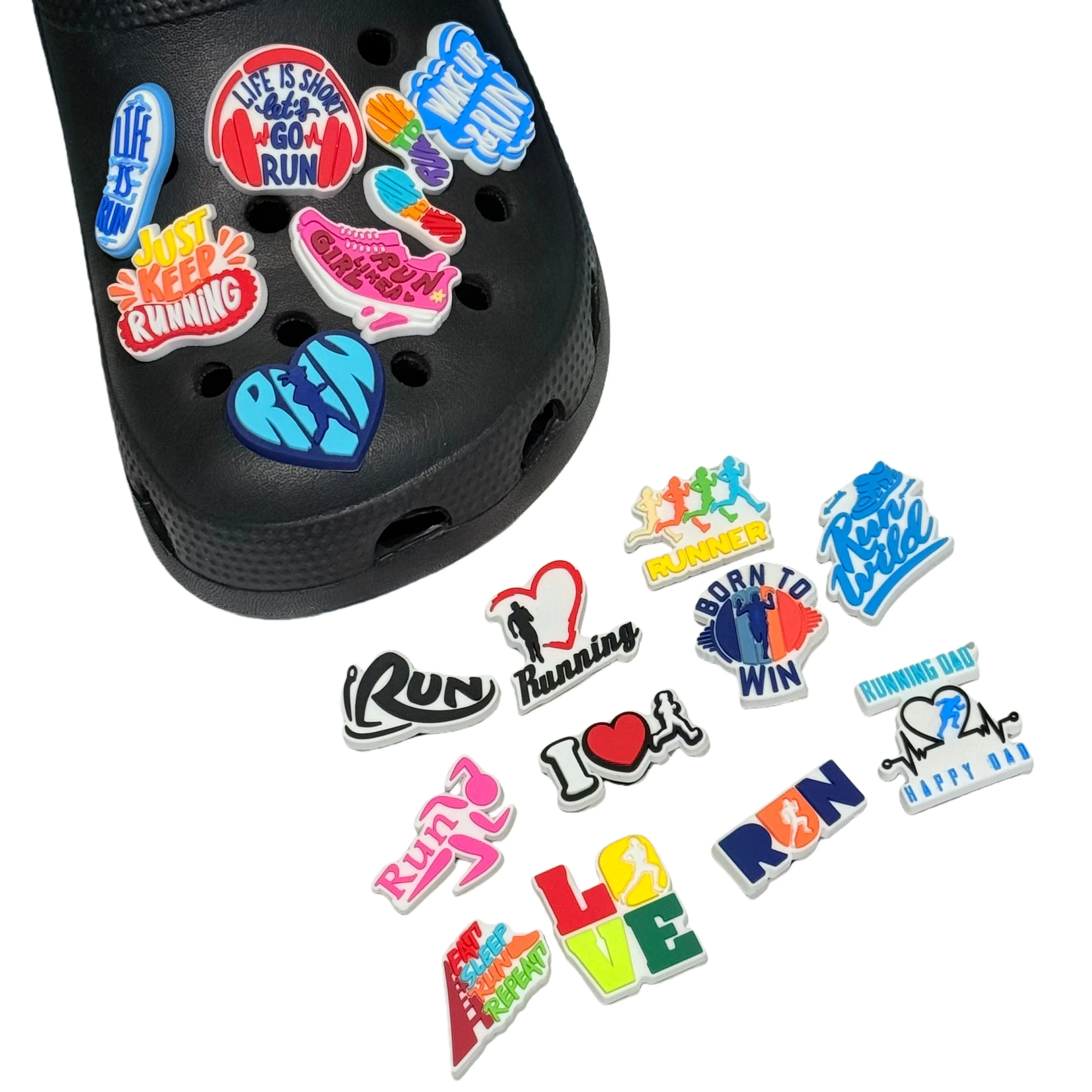 المبيعات الساخنة 1/18 قطعة ولد للفوز تشغيل الأحذية الرياضية السحر الاستيقاظ وتشغيل الصنادل البلاستيكية زر الزينة معصمه ذاتية الصنع #3