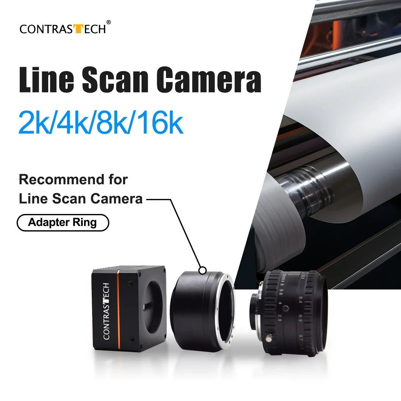 In Stock 2K 14um 49kHz GigE Vision M42 Mount Line Scan Camera For Printing Quality Control