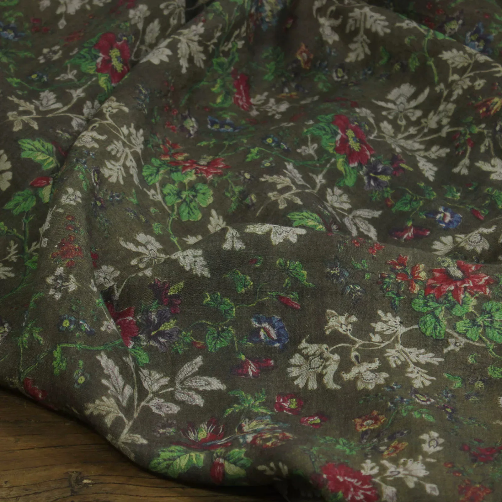 

1yard High quality ramie fabric pastoral print sewing gowns,dresses,shirts cheongsam fabric for patchwork