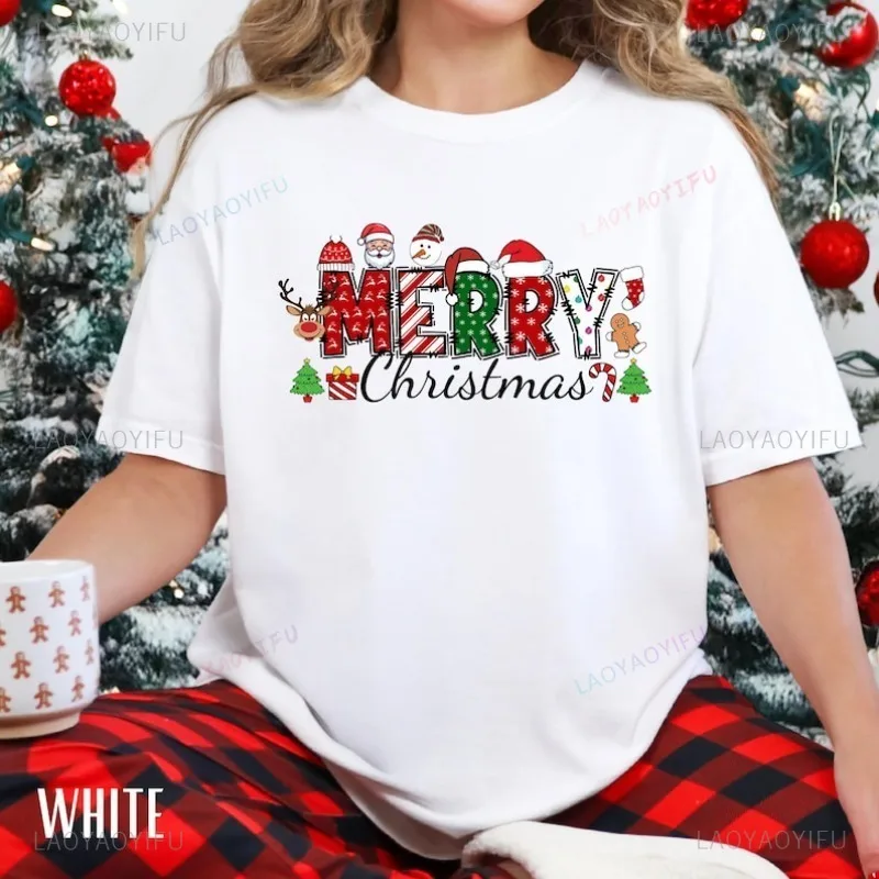 winter clothes® Merry Christmas Shirt Christmas Tree Father Xmas Tees Trendy Christmas Tshirt Xmas Party Tops Humor Style