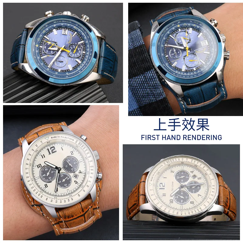 الطبقة الأولى جلد البقر والجلود سوار 18 20 مللي متر 22 مللي متر حزام ساعة مع حصيرة التمساح الملمس حزام الساعات ل رولكس تيودور أوميغا