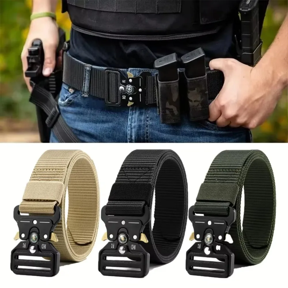 

3 шт. Мужской многофункциональный ремень с компасом для улицы, изготовлен из высококачественного холщового нейлонового материала, роскошный мужской ремень