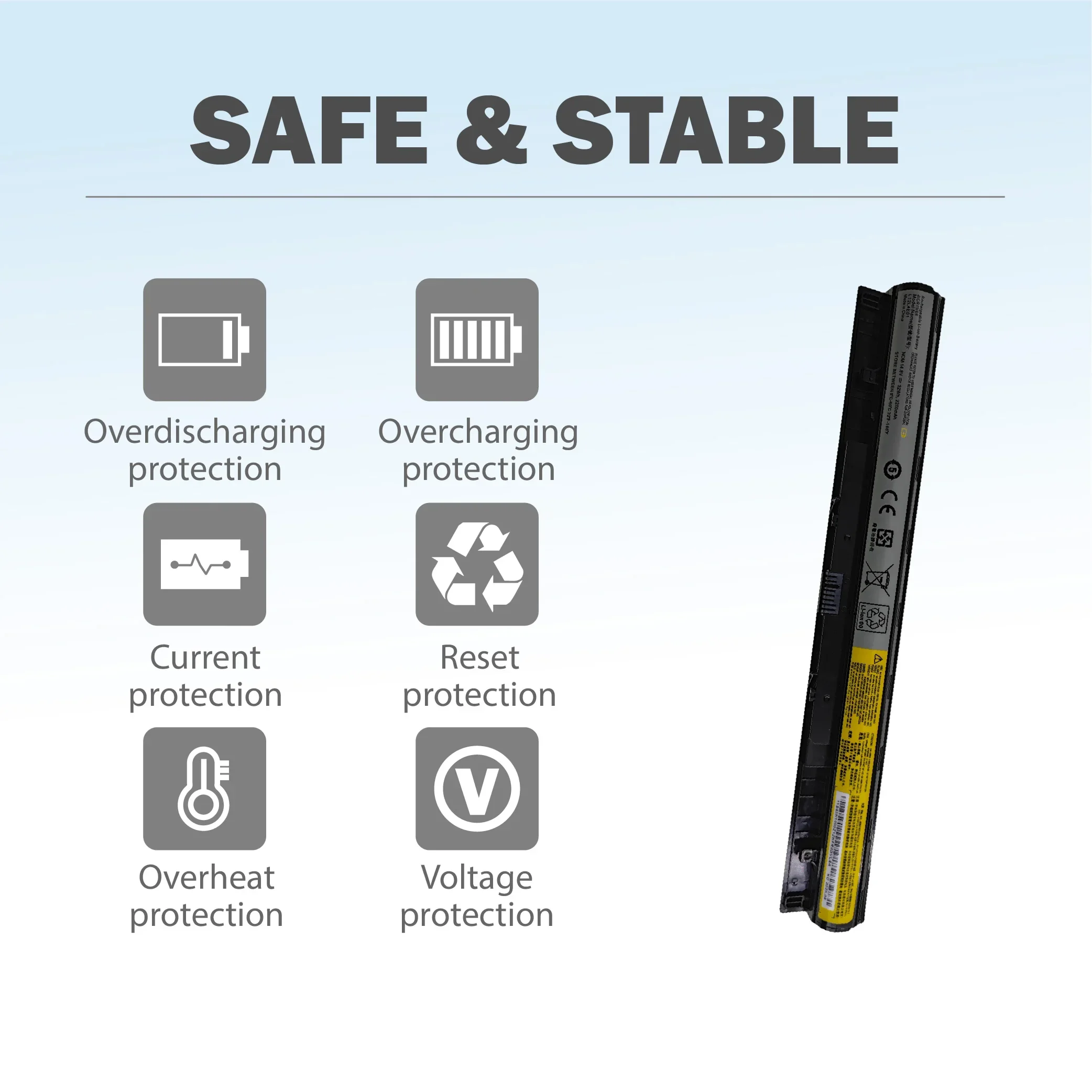 【Fast Delivery】New L12S4E01 Laptop Battery For Lenovo Z50 Z40 G40 G50-30 45 70 75 80 14.8V 2650mAh