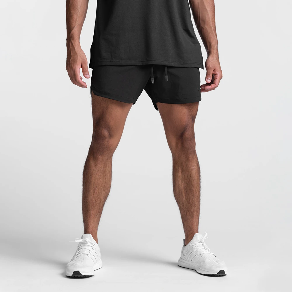 Herren Fitness Shorts Sommer Gym Sport training Laufen lässig schnell trocknende Fünf-Punkt-Jogger solide atmungsaktive männliche kurze Hosen