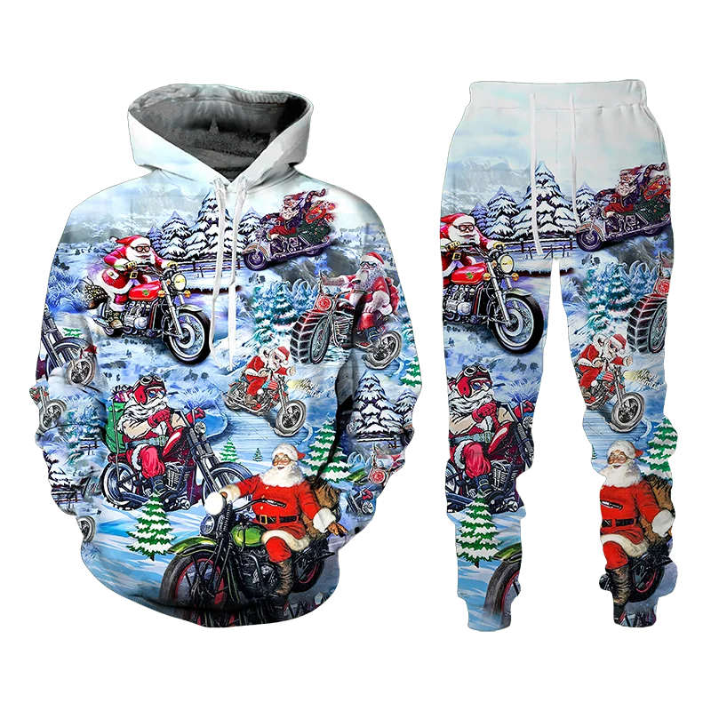 Herfst Winter 3d Bedrukt Heren Sweatshirt Hoodies Set Heren Trainingspak/Pullover/Broek Sportkleding Street Hiphop Heren Pak