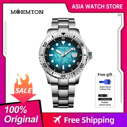 MOEMTON Men's mechanical watch Sapphire watch mirror 10bar waterproof sports diving watch M126.BSSA01