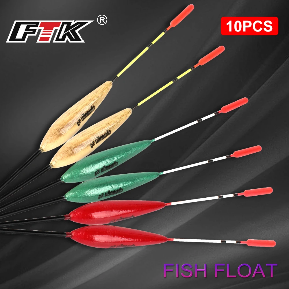 

FTK 10Pcs Fishing Float Barguzinsky Fir Floats Size 5g Floating Float for Carp Fishing Bobber Vertical Buoy Fishing Tackle Pesca