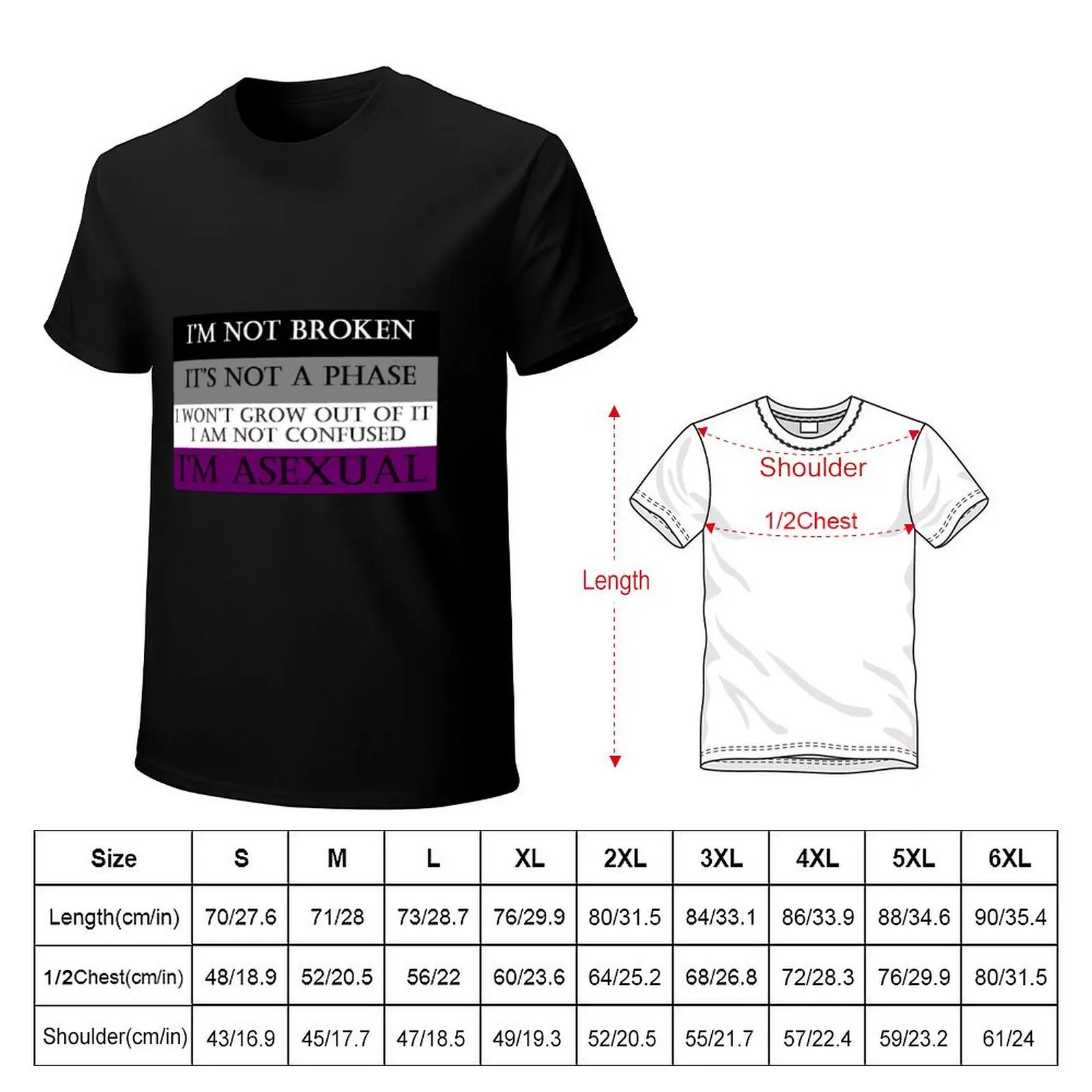 Asexual Pride Flag T-Shirt Stretch Fabric Comfort T-Shirt