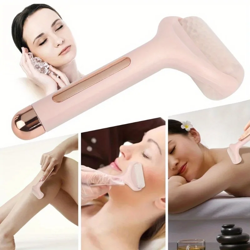 1pc Facial Ice Roller, Cold Compress,Auxiliary Beauty Roller - Handheld Massager for Firming and Surface Cleansing
