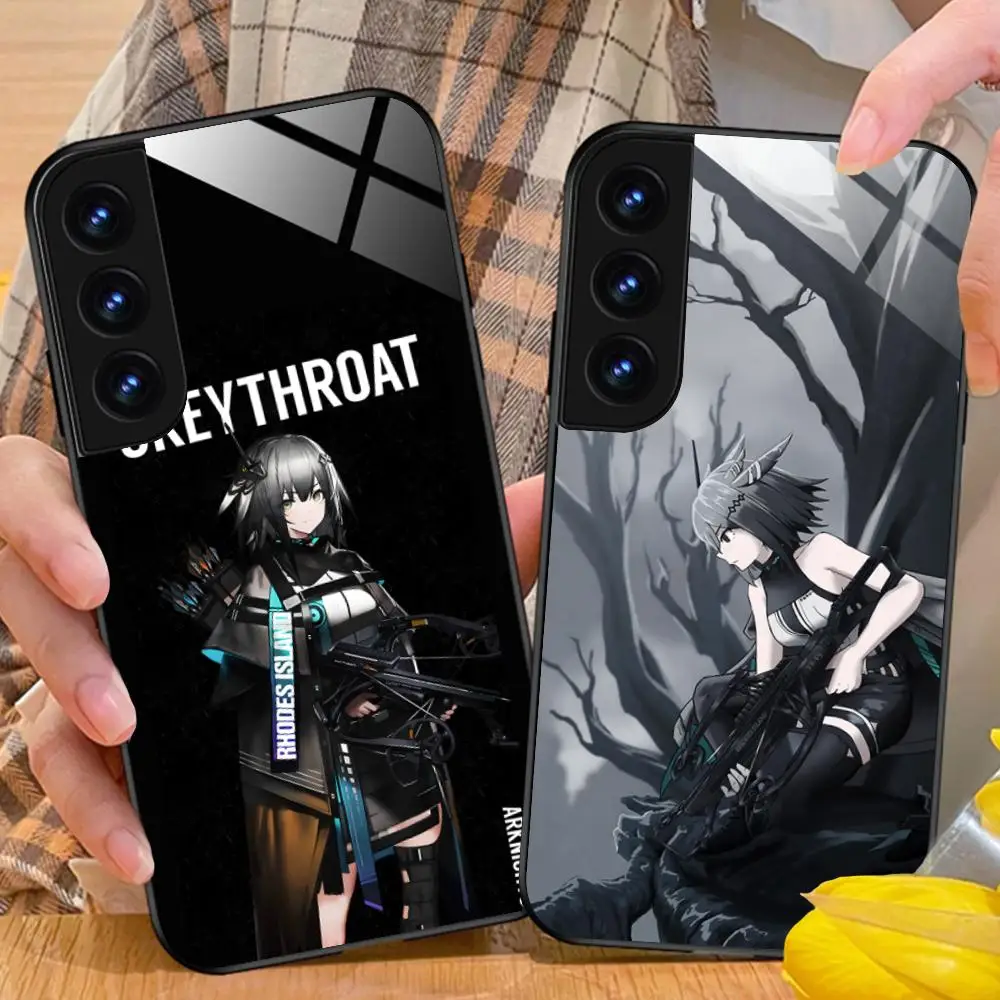 

Чехол для мобильного телефона Arknights Greythroat Glass для Samsung Galaxy S26 S25 S24 S23 S22 S21 S20 Note20 Plus FE Ultra, красочный чехол
