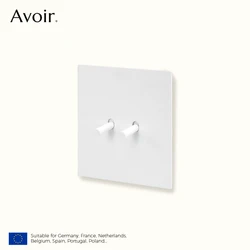 Avoir Retro Toggle Switch Transparent And White Panel Wall Socket Lighting Dimmer French EU Power Outlet Usb Type C Charger Port