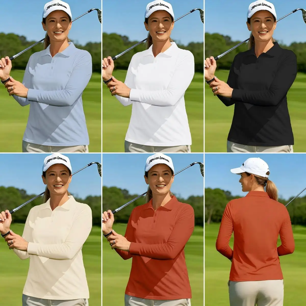 

Solid Color Women Multicolor Polo T Shirt Comfortable Soft Sportswear Hip Hop Autumn Female Clothing Business Fleece Long Sleeve