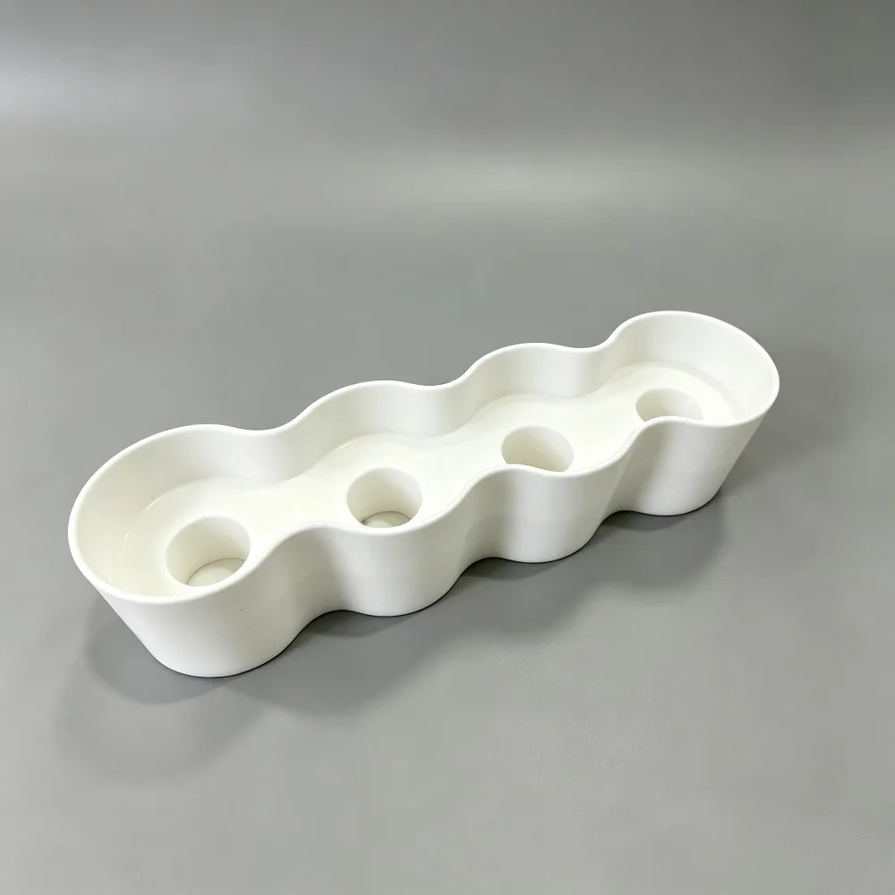 4 Slots Sauce Tube Storage Holder 3D Printing Wave Shaped Condiment Tube Rack Prevent Sauce Tipping Plastic