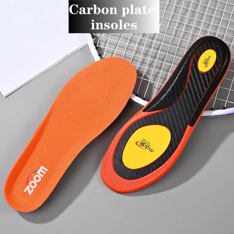 Carbon Plate Insoles Arch Support Anti-slip Shock Absorption Antibacterial Sweat-absorbing Deodorizing Sports Insoles