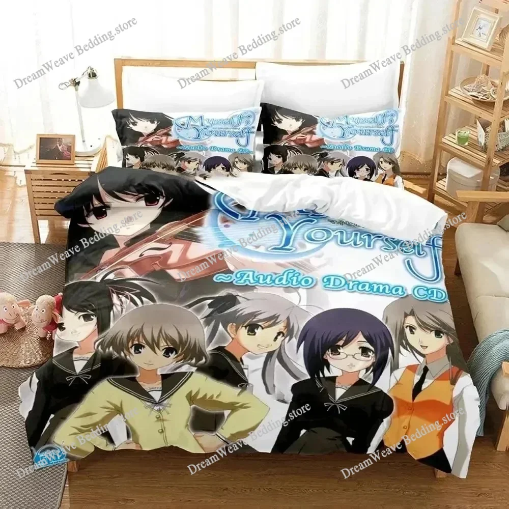 

Myself Yourself Luxury Bedding Set Japan Anime Cartoon Duvet Cover Set Comforter Bedspread Twin Single Size Printed Home Textile