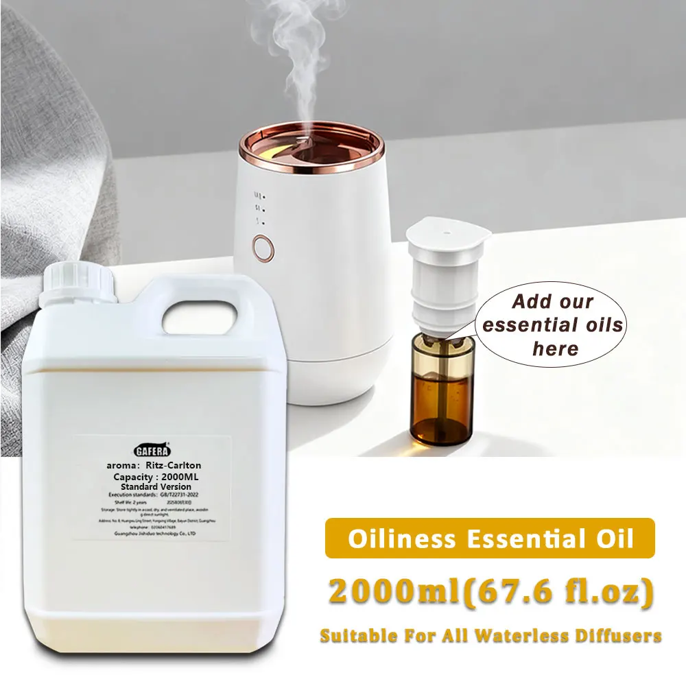 GAFERA 2000ML (67.6 fl.oz) Ritz-Carlton Essential Oils - For All Waterless Diffuser, Hotel Fragrance Machine Replenish Aroma Oil