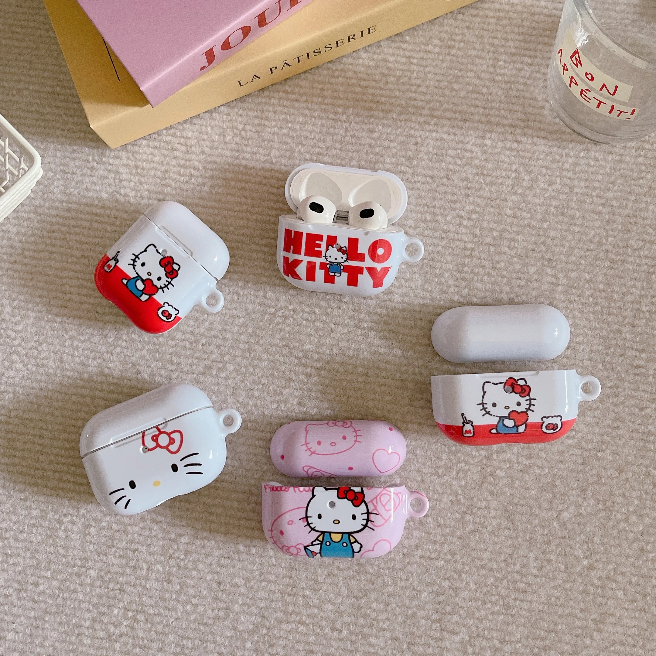 Cartoon Cute Sanrios Hello Kitty For AirPods 1 2 3 Case AirPods Pro 2 Case IPhone Earphone Accessories Air Pod Cover Y2k Girl