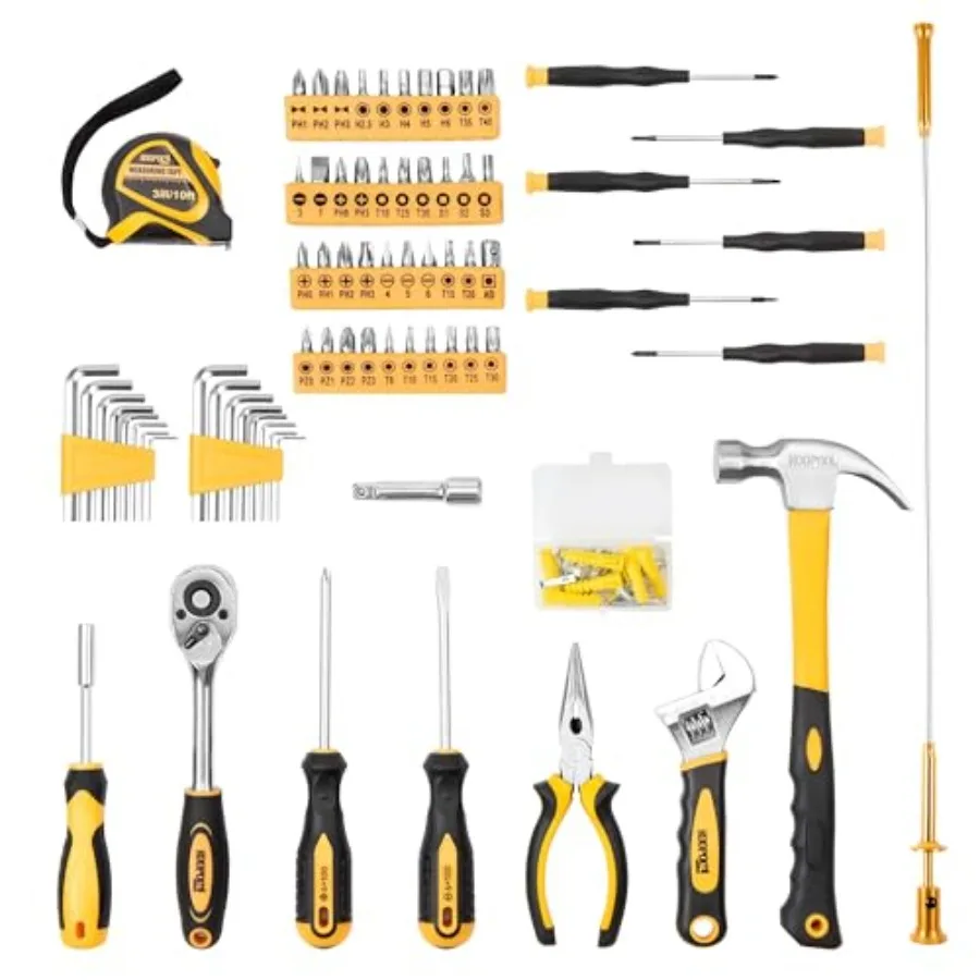 Kit di attrezzi da 159 pezzi Set di cassette degli attrezzi per meccanici e riparazioni auto Kit completo di attrezzi domestici generali per la manutenzione automatica domestica