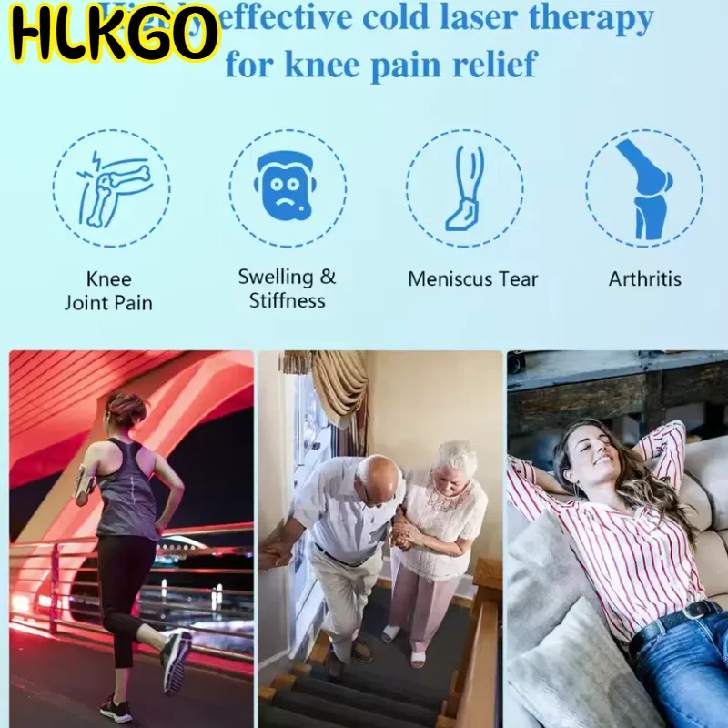 

Laser Therapy Device for Knee Pain Relief, 660nm & 880nm Laser Diodes with LCD Display, Infrared Physiotherapy Rehabilitation