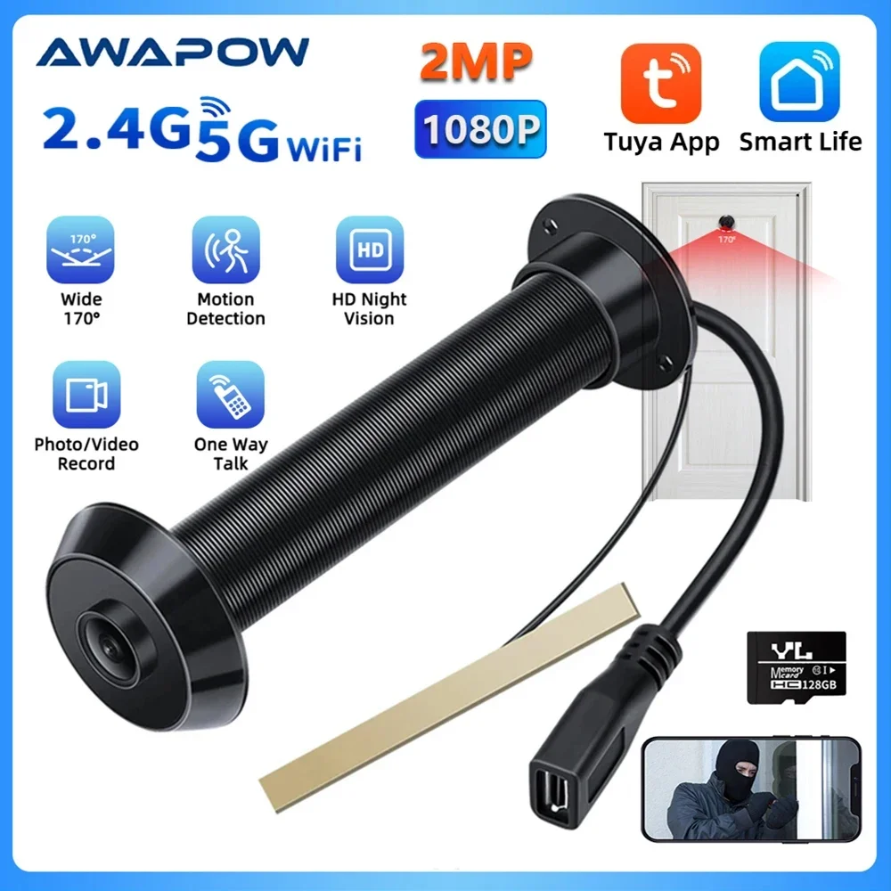 awapow-tuya-spioncino-telecamera-24g-e-5g-wifi-mini-visore-per-porta-1080p-rilevazione-di-movimento-sicurezza-domestica-intelligente-visione-notturna-registrazione-automatica