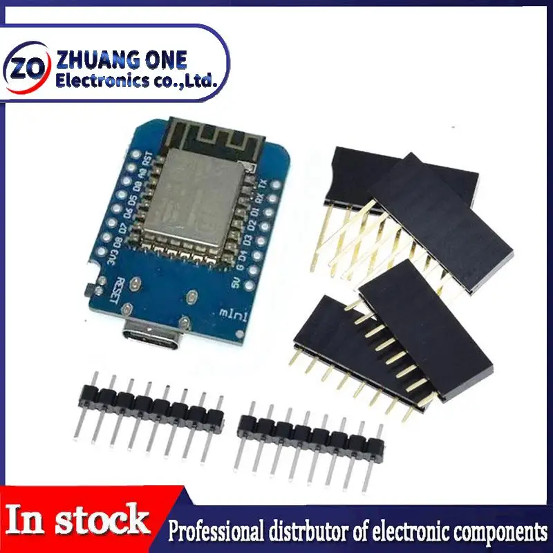 미니 와이파이 개발 보드 핀 포함, ESP8266 ESP-12 ESP-12F CH340G CH340 V2 USB WeMos D1 미니 NodeMCU Lua IOT 보드, 3.3V