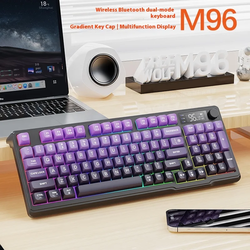 

New Free Wolf Bluetooth2.4g Wireless Keyboard And Mouse Set Silent Laptop Keyboard And Mouse Two Piece Set Holiday Gift For Girl