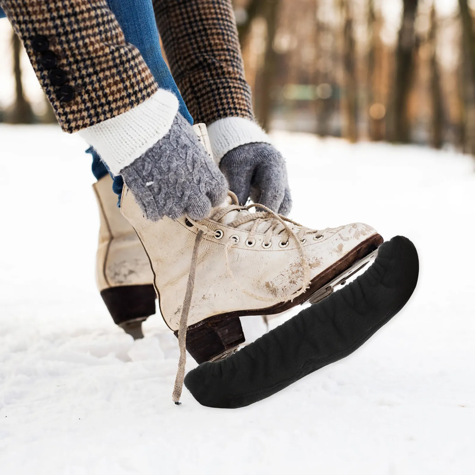 

1 пара чехлов для лезвий коньков: легкие, износостойкие, эластичные защитные накладки для хоккея и фигурного катания, влагопоглощающие, удобные